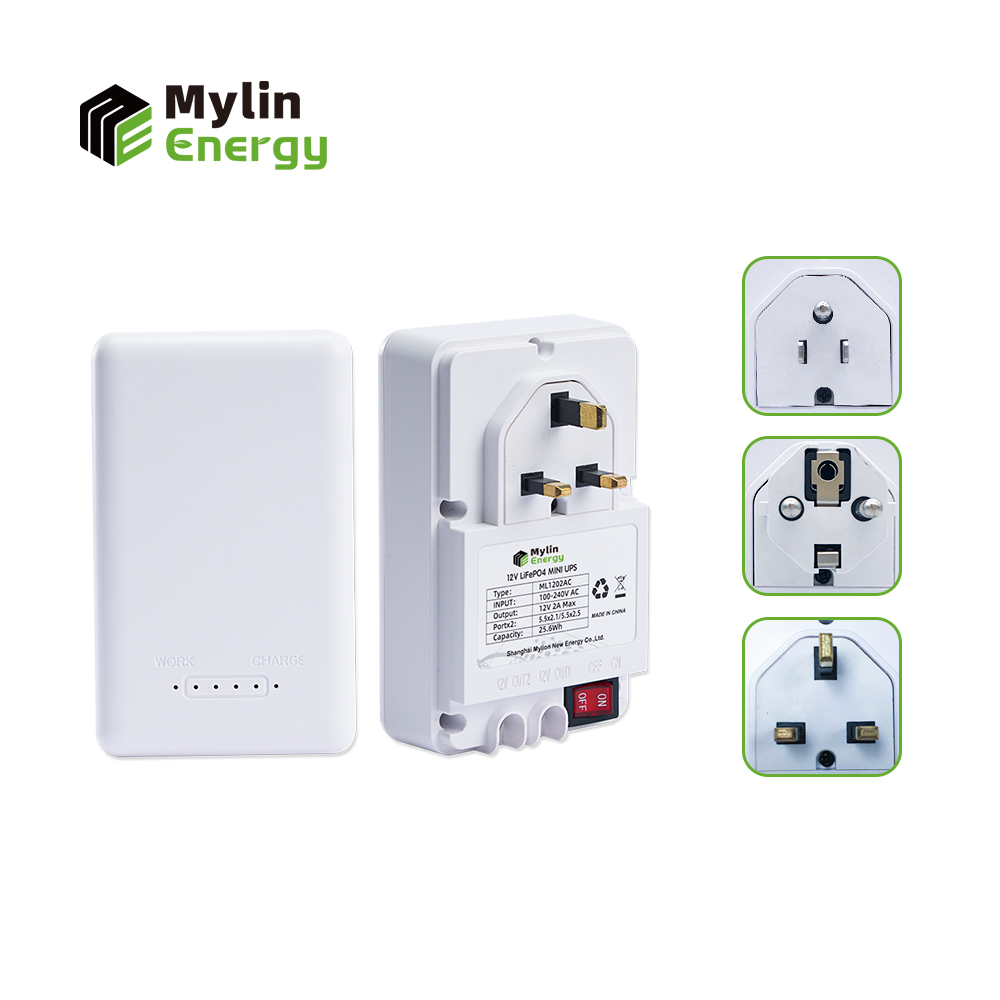 Mylin 110V-230V AC Input 12V 2A DC Output Smart Charger Mini UPS LiFe PO4 Uninterruptible Power Supply For IOT WiFi Router – Bild 4